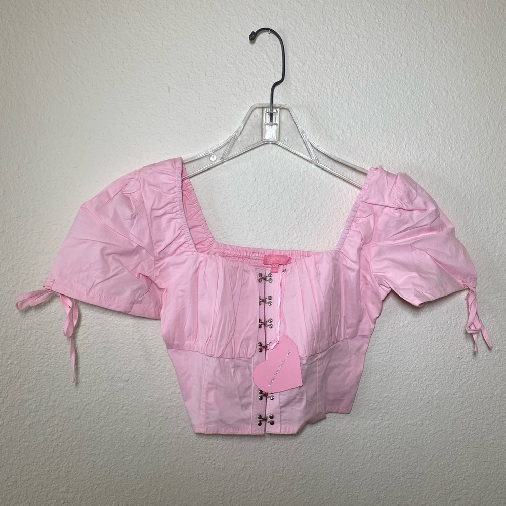 Britney Spears inspired Puff Sleeve Crop Top XXS